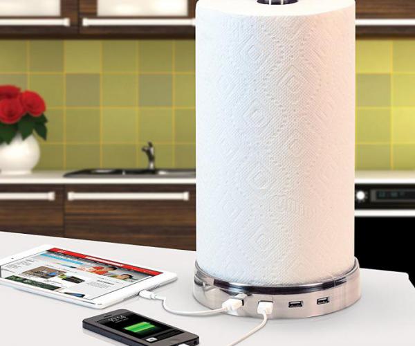 Paper Towel USB Charger Hub